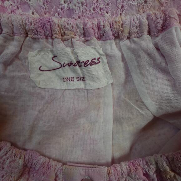 Sundress Revolve Dress Womens One Size NWT Sandra Eyelet Tie and Dye Belted Midi - Picture 7 of 10